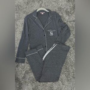 Victoria's Secret Gray Monogrammed Matching Pajama Set